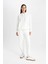 Relax Fit Kapüşonlu Kanguru Cepli Kalın Basic Düz Sweatshirt W1240AZ24WN 7