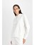 Relax Fit Kapüşonlu Kanguru Cepli Kalın Basic Düz Sweatshirt W1240AZ24WN 9