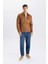 Slim Fit Dar Kesim Süet Mont Ceket Gömlek Yaka Cepli Astarlı Y5362AZ24AU 7