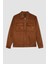 Slim Fit Dar Kesim Süet Mont Ceket Gömlek Yaka Cepli Astarlı Y5362AZ24AU 13