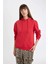 Relax Fit Kapüşonlu Kanguru Cepli Kalın Basic Düz Sweatshirt W1240AZ24WN 11