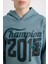 Erkek Çocuk 2'li Takım Kapüşonlu Baskılı Sweatshirt Beli Lastikli Eşofman Altı D3561A824WN 11