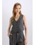 Regular Fit Blazer Yelek Crop Basic Düz Düğmeli Z8526AZ24AU 9