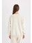 Oversize Geniş Kalıp Bisiklet Yaka Kalın Basic Düz Sweatshirt V2697AZ24WN 11