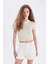 Fitted Vücuda Oturan Bisiklet Yaka Çizgili Kısa Kollu Tişört D5324AX24AU 15
