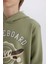 Erkek Çocuk 2'li Takım Kapüşonlu Baskılı Sweatshirt Beli Paçası Lastikli Eşofman Altı D3601A824WN 14