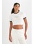 Fit NBA Brooklyn Nets Cropped Fit Bisiklet Yaka Kısa Kollu Tişört C8102AX24AU 9