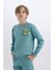 Erkek Çocuk 2'li Takım Baskılı Sweatshirt Eşofman Altı D5223A8NS 10