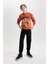 Erkek Çocuk 2'li Takım Kaplan Baskılı Kapüşonlu Sweatshirt Beli Lastikli Jogger Eşofman Altı D3559A824WN 7