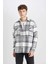 Regular Fit Kareli Oduncu Flanel Uzun Kollu Gömlek D6027AX24AU 10