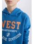 Erkek Çocuk 2'li Takım Kapüşonlu Baskılı Sweatshirt Beli Lastikli Eşofman Altı D5672A824WN 15