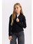 Kız Çocuk Kapüşonlu Fitilli Kaşkorse Fermuarlı Sweatshirt D3350A824AU 7