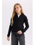 Kız Çocuk Kapüşonlu Fitilli Kaşkorse Fermuarlı Sweatshirt D3350A824AU 9