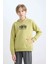 Erkek Çocuk 2'li Takım Baskılı Cepli Sweatshirt Beli Lastikli Eşofman Altı D3566A824WN 10