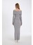 Slim Fit Dar Kesim Beli Lastikli Basic Düz Yırtmaçlı Maxi Triko Etek D5390AX24AU 12