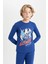 Erkek Çocuk Pijama Takımı Batman Uzun Kollu Üst Uzun Alt D5093A824WN 9