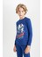 Erkek Çocuk Pijama Takımı Batman Uzun Kollu Üst Uzun Alt D5093A824WN 10