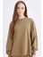 Regular Fit Bisiklet Yaka Basic Düz Sweatshirt Tunik D4800AX24AU 6