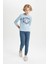 Erkek Çocuk Pijama Takımı Baskılı Uzun Kollu Üst Uzun Alt D4363A824WN 8