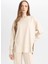 Regular Fit Bisiklet Yaka Basic Düz Sweatshirt Tunik D4800AX24AU 8