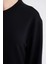 Regular Fit Bisiklet Yaka Basic Düz Siyah Sweatshirt Tunik D4598AX24AU 11