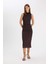 Bodycon Vücudu Saran Yarım Balıkçı Yaka Basic Düz Tül Kolsuz Maxi Abiye Elbise C3519AX24AU 9