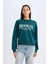 Regular Fit Bisiklet Yaka Baskılı İnce Sweatshirt D5928AX24AU 10