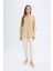 Relax Fit Gömlek Yaka Poplin Basic Düz Uzun Kollu Gömlek Tunik D4159AX24AU 7