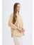 Relax Fit Gömlek Yaka Poplin Basic Düz Uzun Kollu Gömlek Tunik D4159AX24AU 9