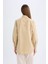 Relax Fit Gömlek Yaka Poplin Basic Düz Uzun Kollu Gömlek Tunik D4159AX24AU 11