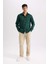 Regular Fit Polo Yaka Gabardin Uzun Kollu Gömlek D4934AX24AU 8