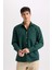 Regular Fit Polo Yaka Gabardin Uzun Kollu Gömlek D4934AX24AU 9