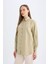 Relax Fit Gömlek Yaka Poplin Basic Düz Uzun Kollu Gömlek Tunik D4159AX24AU 9