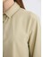 Relax Fit Gömlek Yaka Poplin Basic Düz Uzun Kollu Gömlek Tunik D4159AX24AU 10