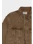 %100 Pamuk Oversize Geniş Kalıp Polo Yaka Düğmeli Cepli Yıkamalı Denim Ceket D5049AX24AU 16
