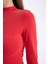 Kırmızı Slim Fit Dar Kesim Yarım Balıkçı Yaka Casual Basic Düz Uzun Kollu Tişört D3575AX24AU 9