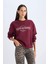 Regular Fit Bisiklet Yaka Baskılı İnce Sweatshirt D5930AX24AU 8