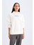 Oversize Geniş Kalıp Kapüşonlu Baskılı Kalın Sweatshirt D5292AX24AU 9