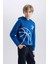 Erkek Çocuk Kapüşonlu Spor Baskılı Sweatshirt D4346A824WN 12