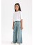 Kız Çocuk Wide Leg Geniş Paça Kargo Cepli Jean Pantolon D6095A824WN 10