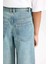 Kız Çocuk Wide Leg Geniş Paça Kargo Cepli Jean Pantolon D6095A824WN 13