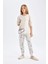 Kız Çocuk Pijama Takımı Baskılı Uzun Kollu Üst Uzun Alt D6056A824AU 8
