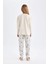 Kız Çocuk Pijama Takımı Baskılı Uzun Kollu Üst Uzun Alt D6056A824AU 12
