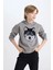 Erkek Çocuk Kapüşonlu Baskılı Sweatshirt B2076A824WN 6