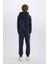 Erkek Çocuk 2'li Takım Kapüşonlu Baskılı Sweatshirt Beli Paçası Lastikli Eşofman Altı B0410A824CW 12
