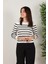 2059 Çizgili Bisiklet Yaka Kazak 5