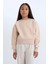 Kız Çocuk Relax Fit Bisiklet Yaka Basic Düz İçi Yumuşak Tüylü Sweatshirt D4298A824WN 15