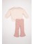 Kız Bebek Balerin Baskılı Sweatshirt Tayt 2li TAKIM D6203A5NS 11