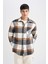 Relax Fit Kareli Oduncu Flanel Uzun Kollu Gömlek Y1704AZ24WN 10