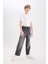 Erkek Çocuk Loose Fit Düz Paça Basic Düz Jean Pantolon D6489A825SM 10